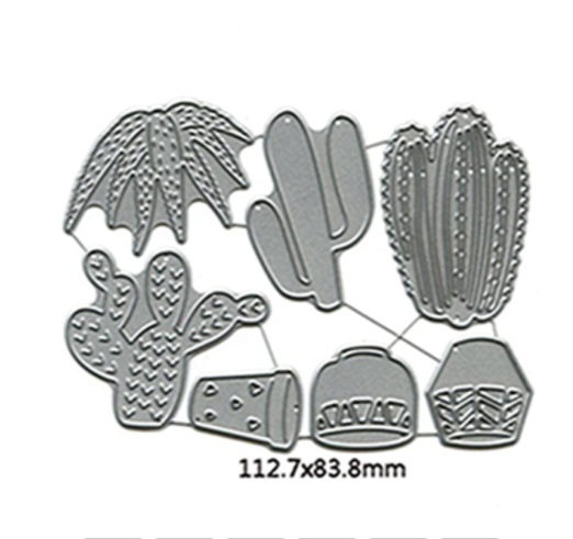 Die Cut Maceta con Cactus