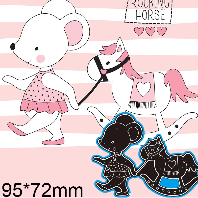 Die Cut Ratón con Caballito