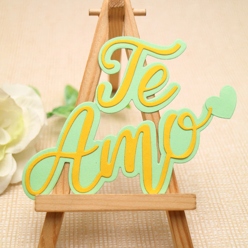 Die Cut Te Amo con Corazón