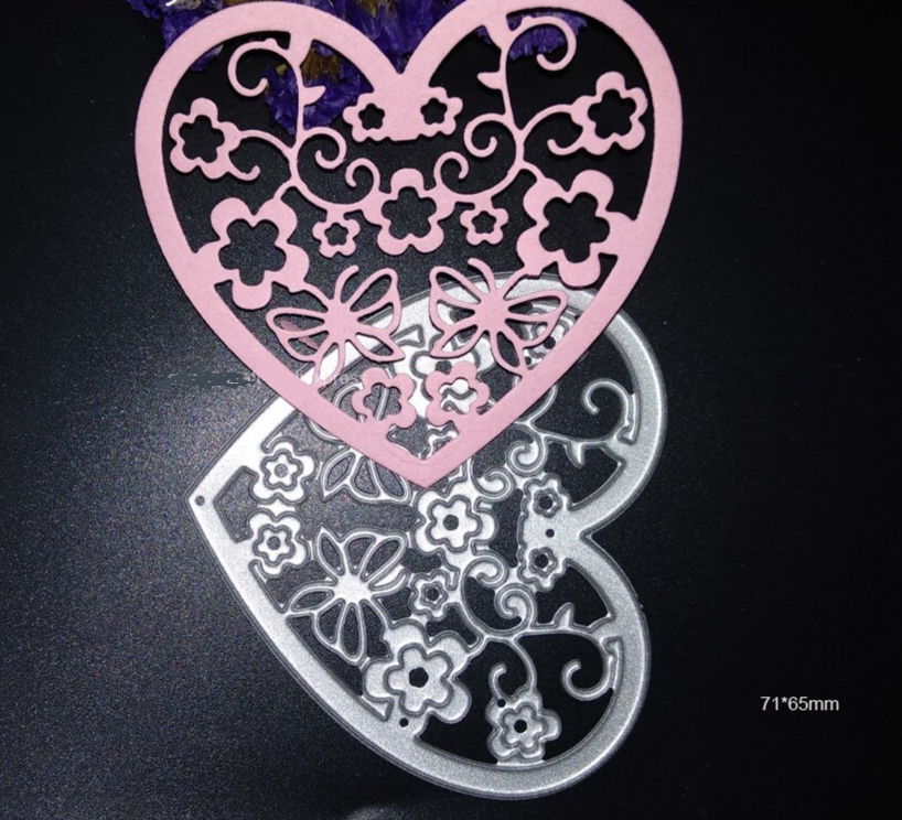 Die Cut Corazón Floreado