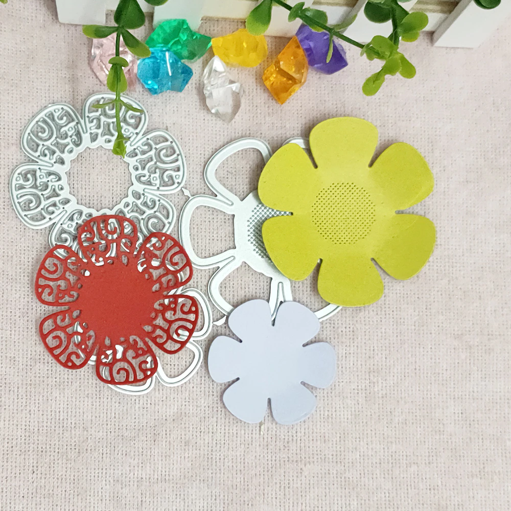 Die Cut Flor con Calado x3