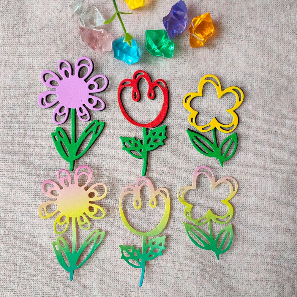 Die Cut Flores Huecas x3