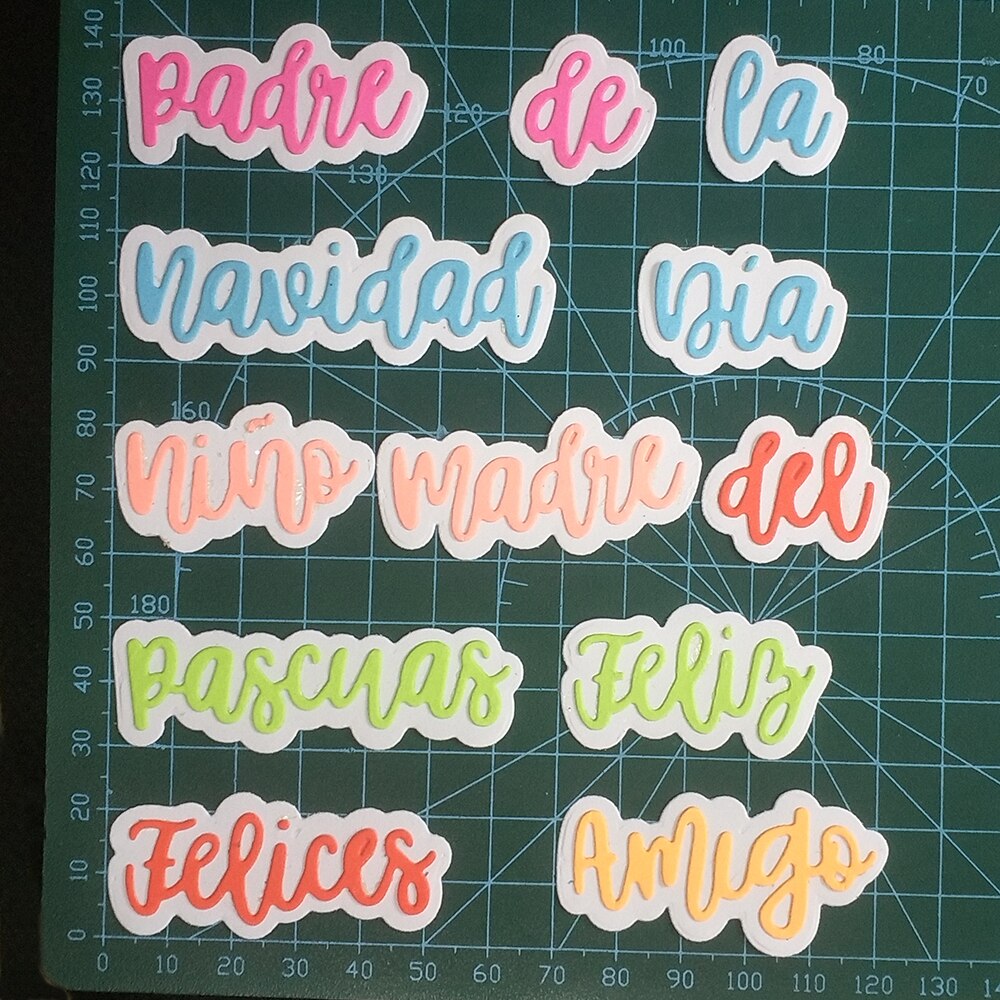 Die Cut Plancha de Palabras