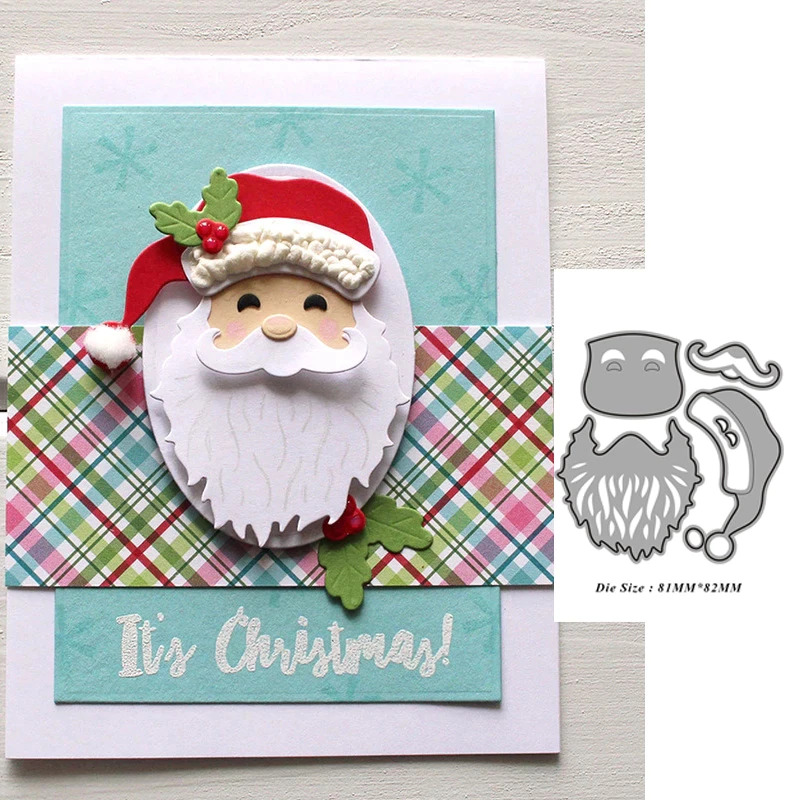 Die Cut Cara de Papá Noel