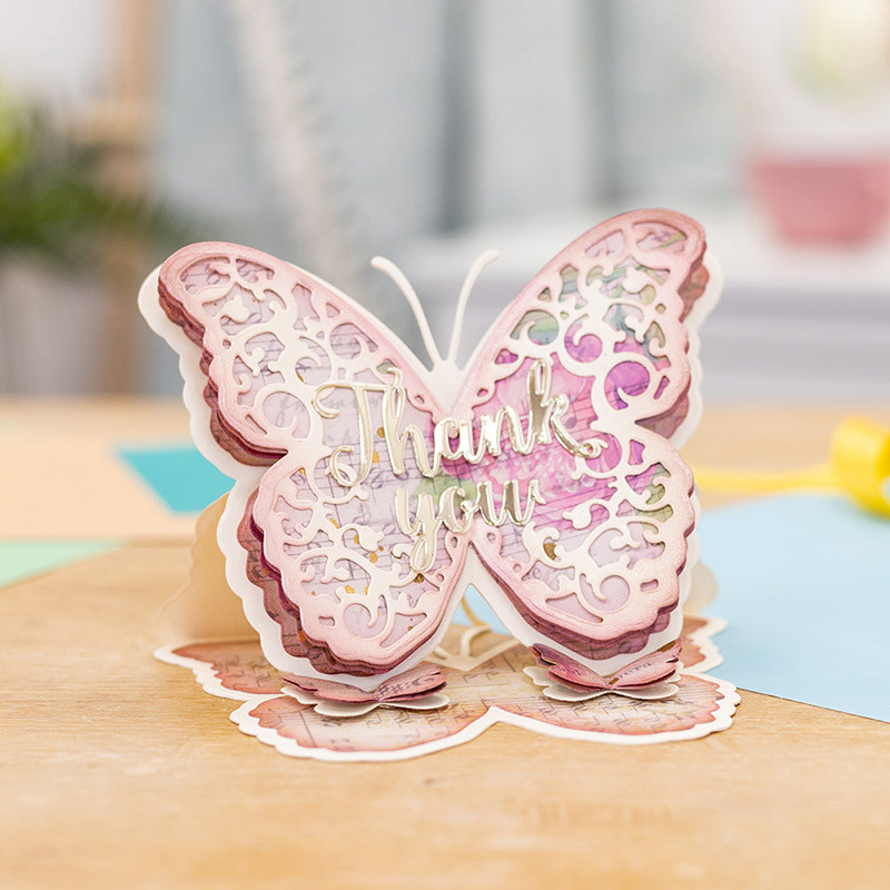 Die Cut Mariposa Doble 15 x 12 cm