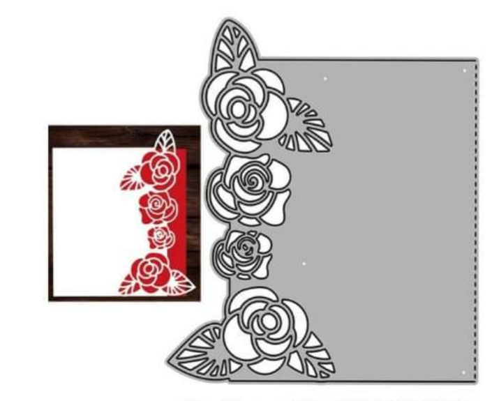 Die Cut para Tarjetas 4 Rosas