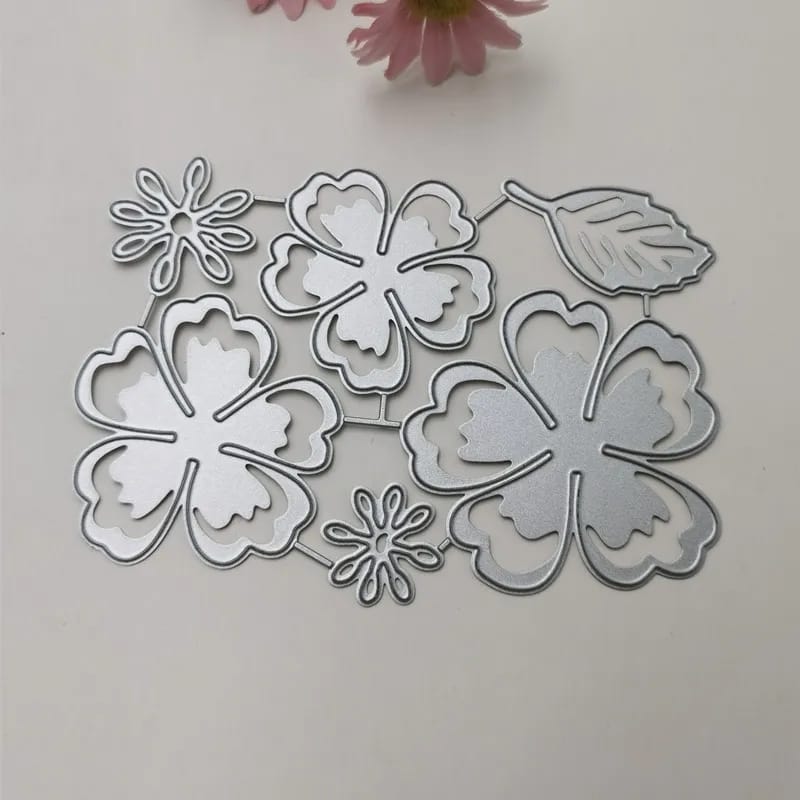 Die Cut Flores con Hoja y Estambres