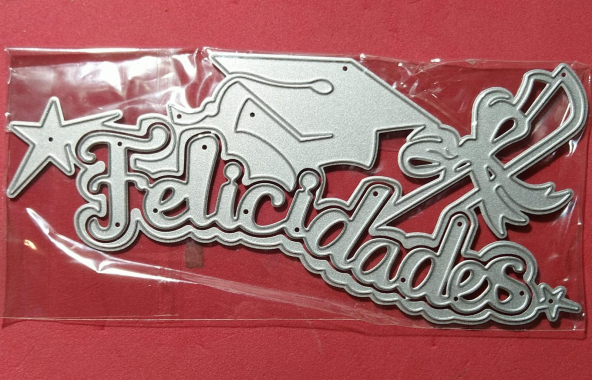 Die Cut Felicidades con Bonete y Diploma