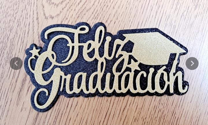 Die Cut Feliz Graduación con Bonete