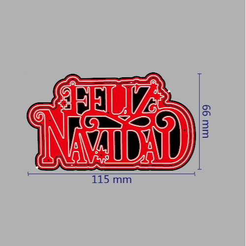 Die Cut Feliz Navidad - Modelo "D"