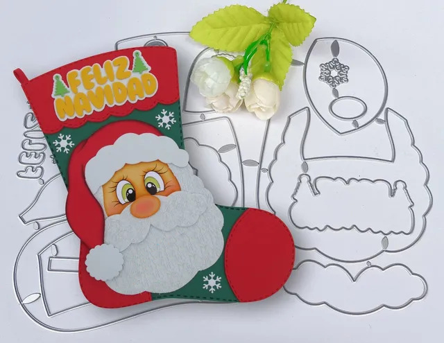 Die Cut Bota de Navidad