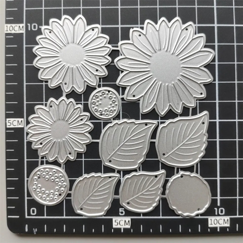 Die Cut Flores x 3 con Hojas