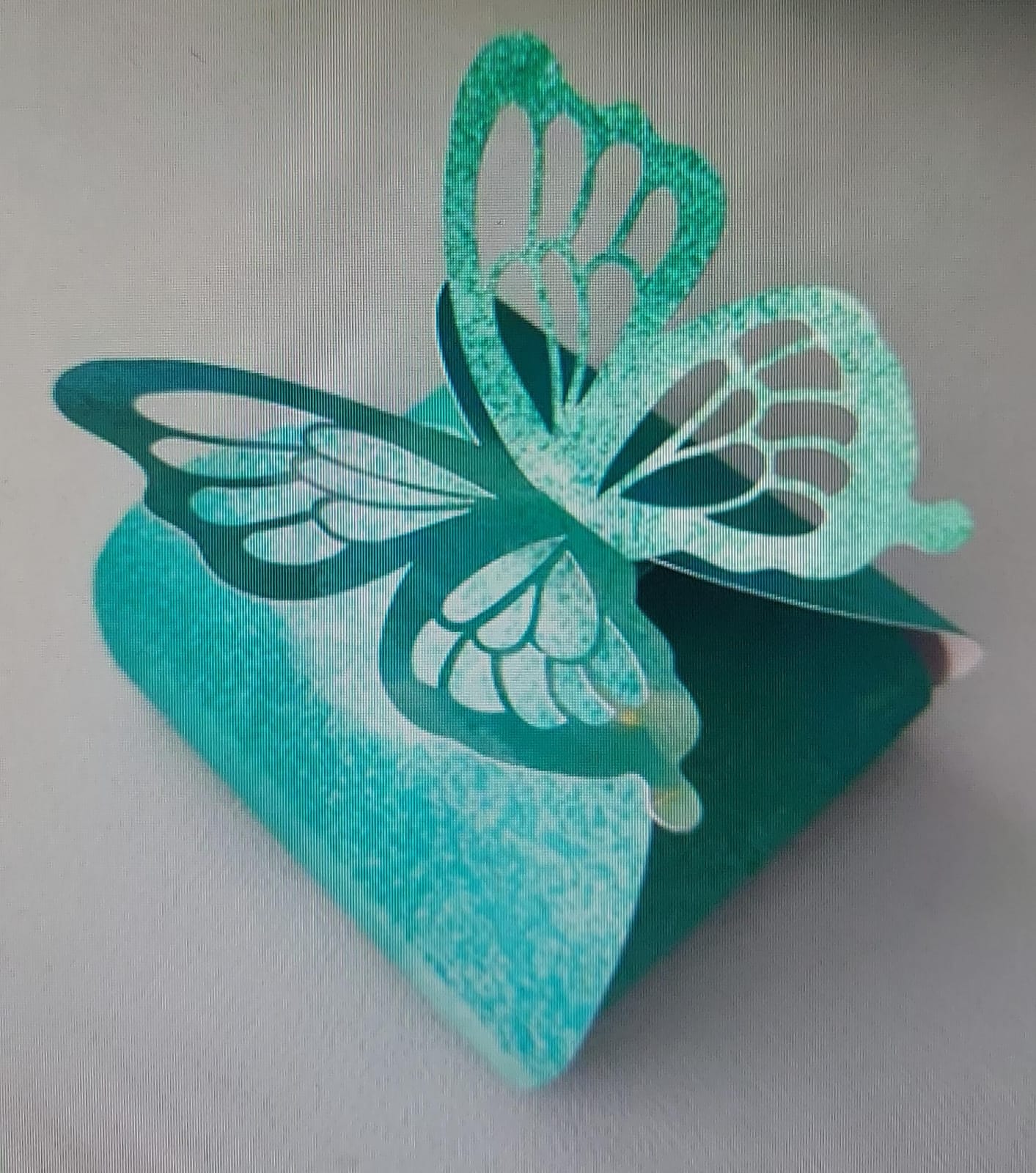 Die Cut Caja Mariposa Bombé