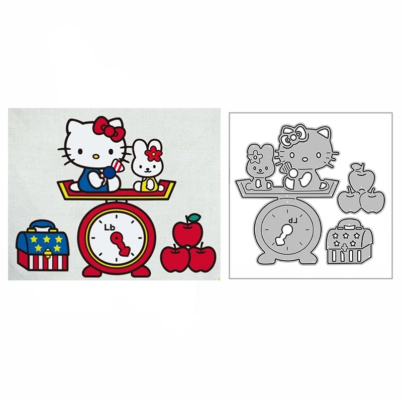 Die Cut Hello Kitty con Accesorios