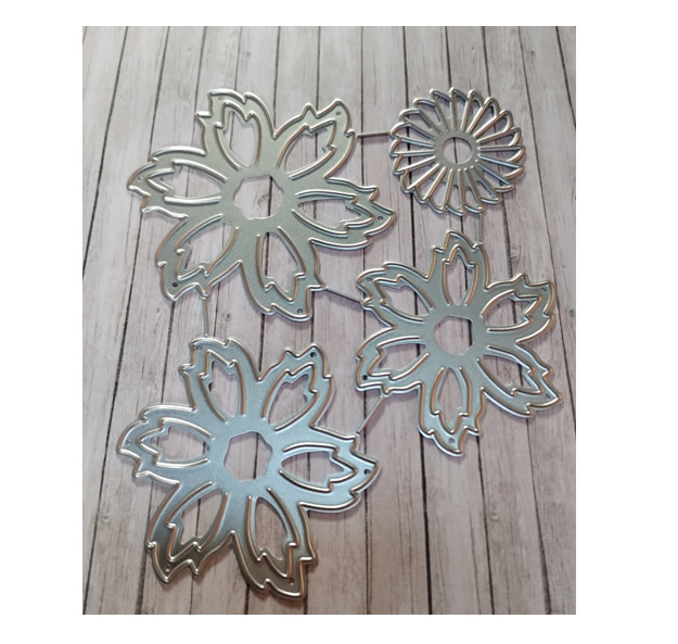 Die Cut Flores x 4 - Modelo "B"