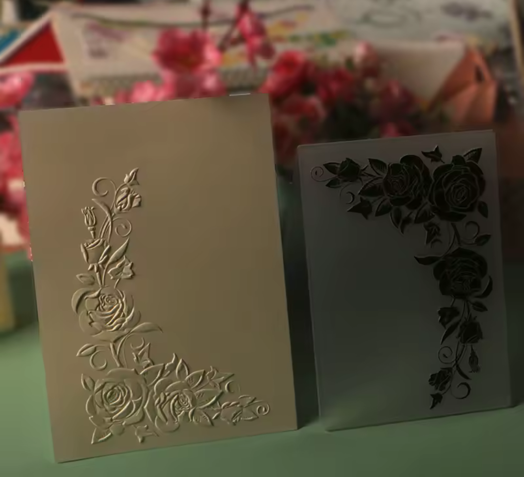 Carpeta Texturizadora Esquina Floral A5