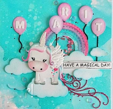 Die Cut ABC Globos