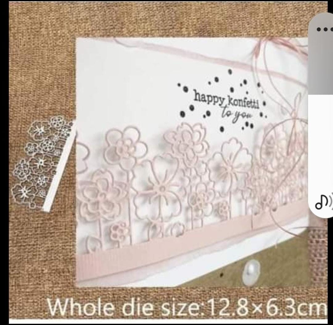 Die Cut Borde de Flores