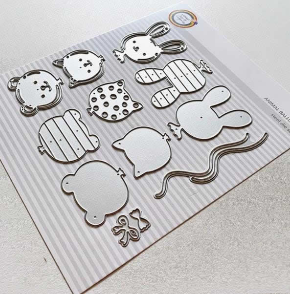 Die Cut Caras de Animalitos con Fondo