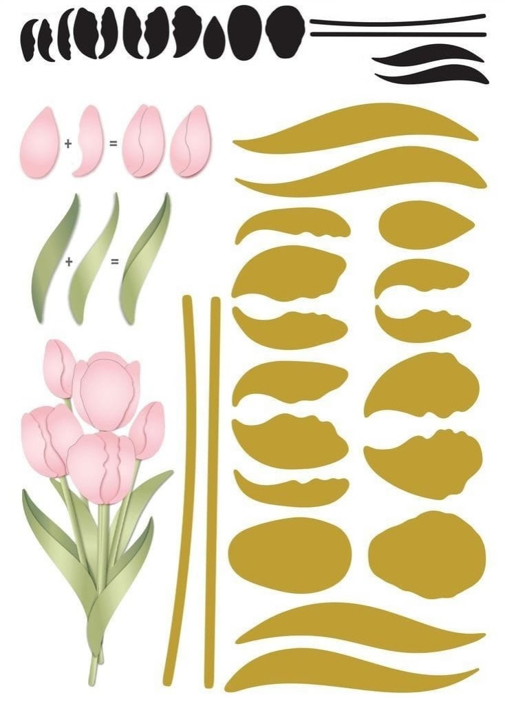 Die Cut Tulipanes