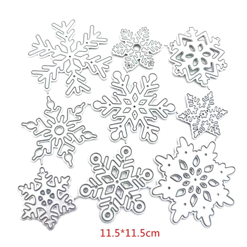 Die Cut Copos de Nieve x 9