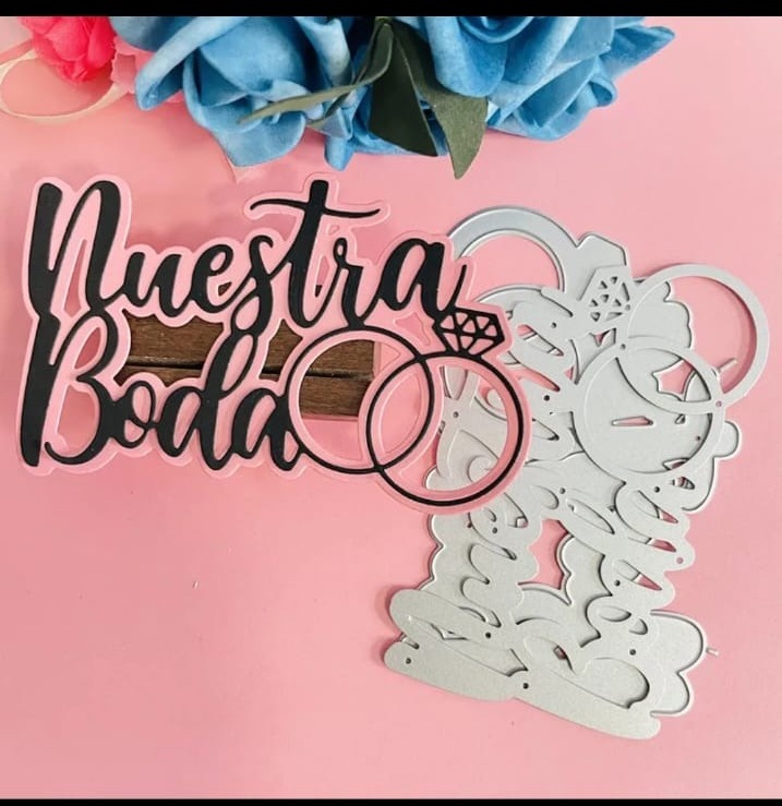 Die Cut Nuestra Boda con Anillos