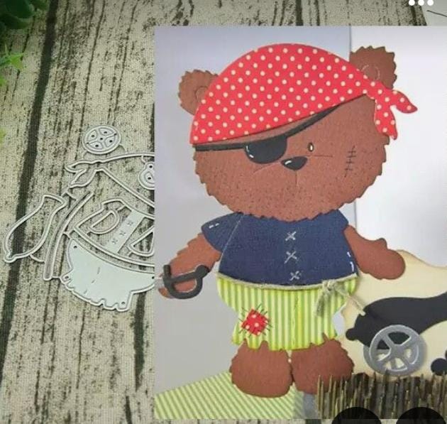 Die Cut Ropa de Pirata para Oso