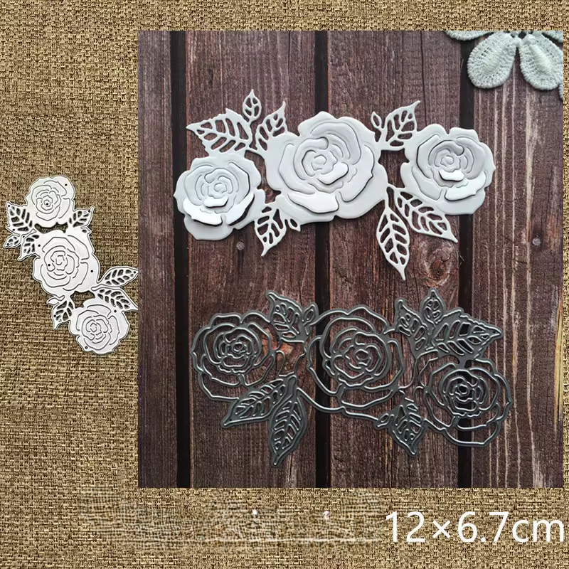 Die Cut Arreglo de 3 Rosas