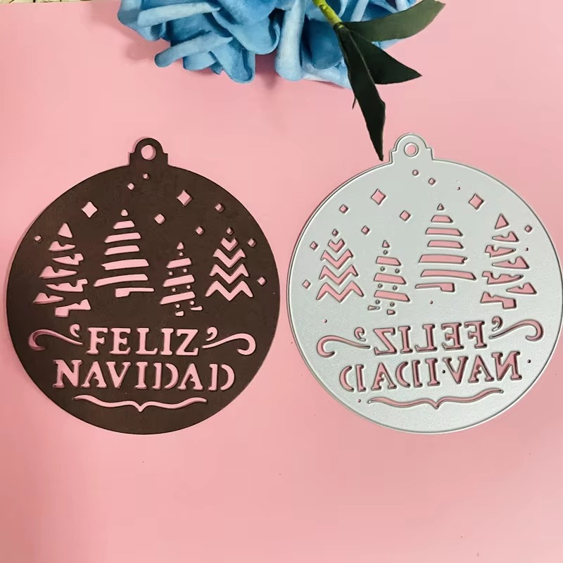 Die Cut Borla Feliz Navidad