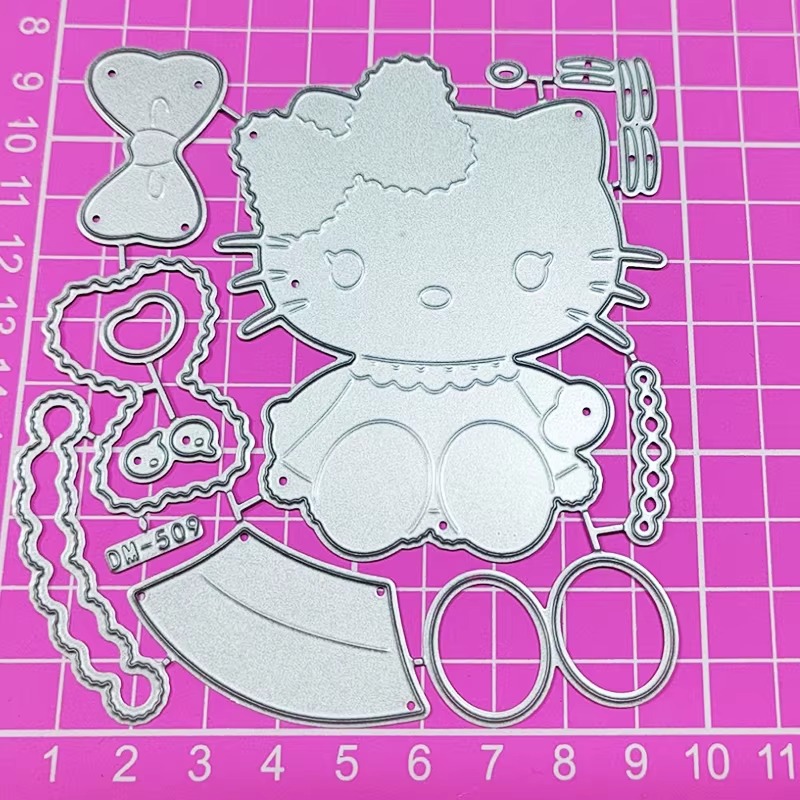 Die Cut Kitty Sentada