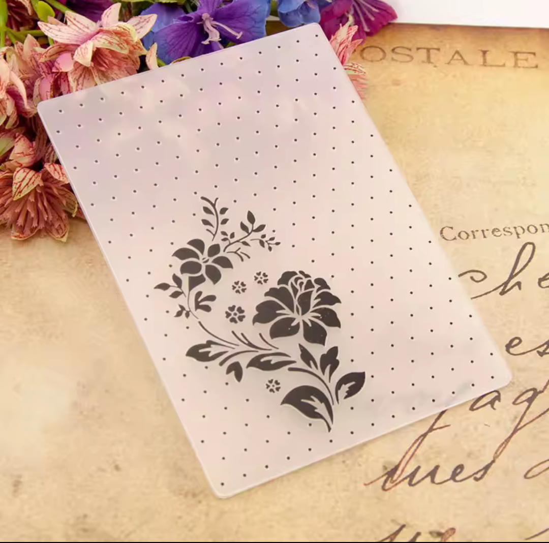 Carpeta Texturizadora Flor con Dots 10,5 x 14,5