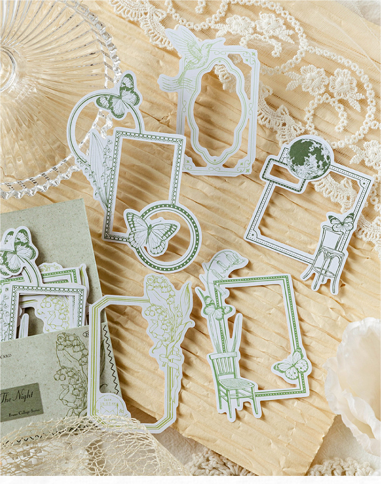 Borde de Etiqueta con Flores -03-