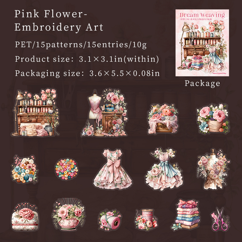 Stickers PET Costura x 15 - 01