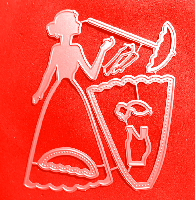 Die Cut Mujer con sombrilla