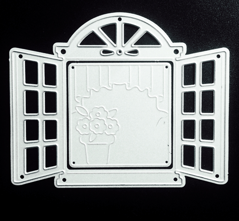 Die Cut Ventana con Postigos