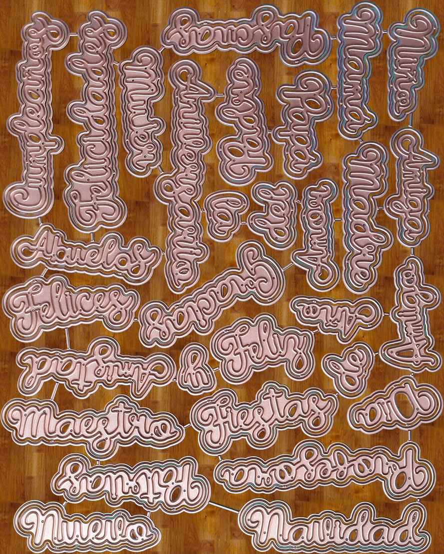 Die Cut Plancha de Palabras x 30