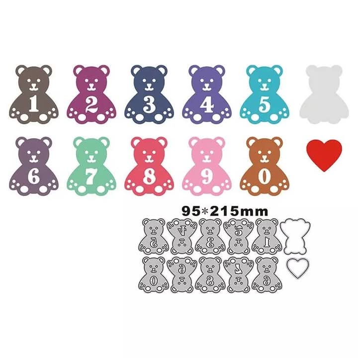 Die Cut Números de Ositos