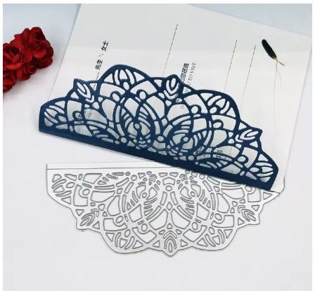 Die Cut Borde Calado de Tarjeta Hojas