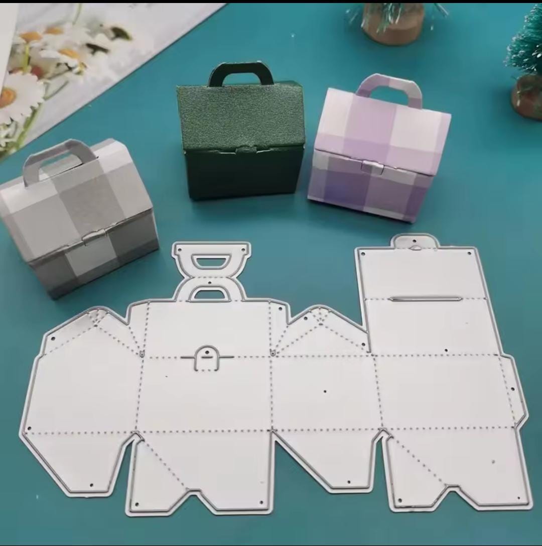 Die Cut Cajita Cofre con Manija