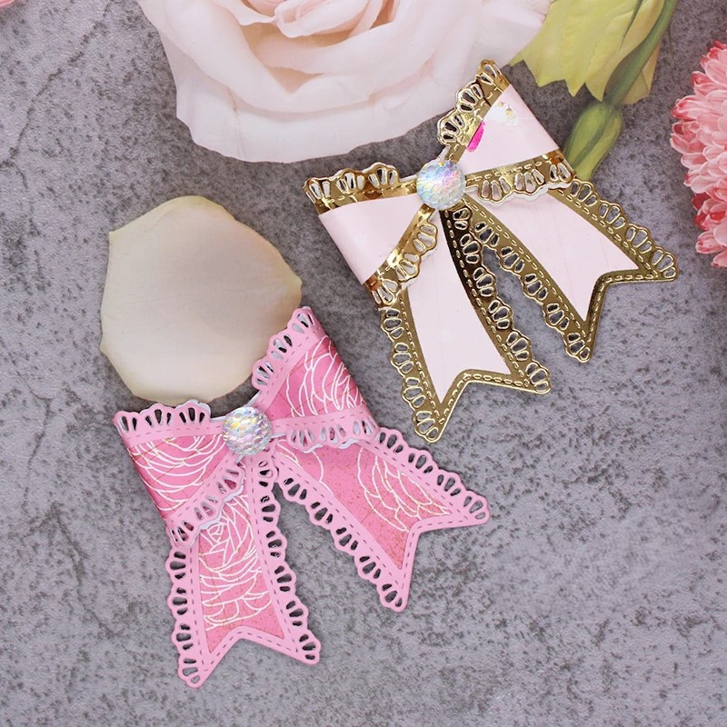 Die Cut Moño con Broderie