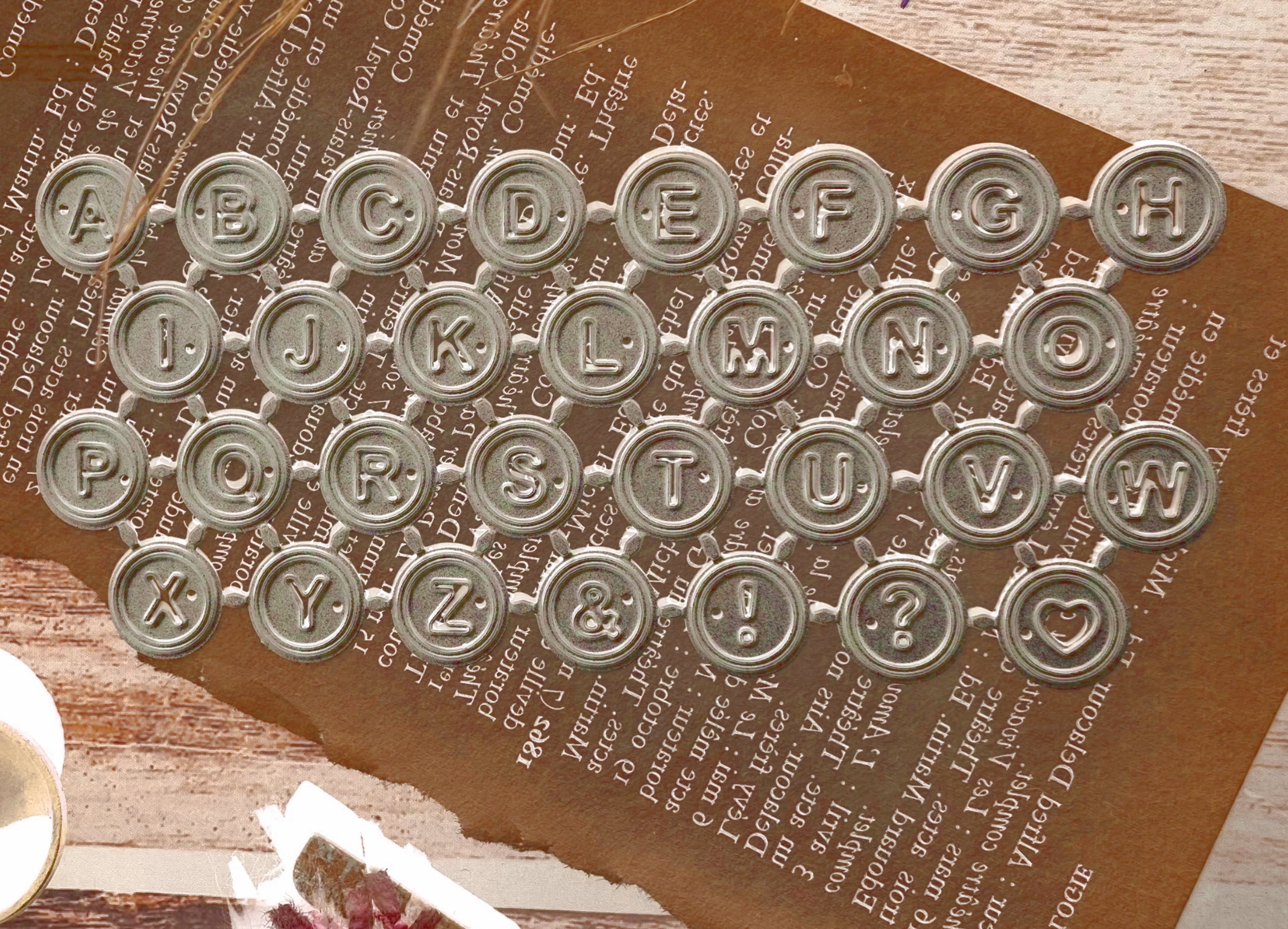 Die Cut ABC Máquina de Escribir