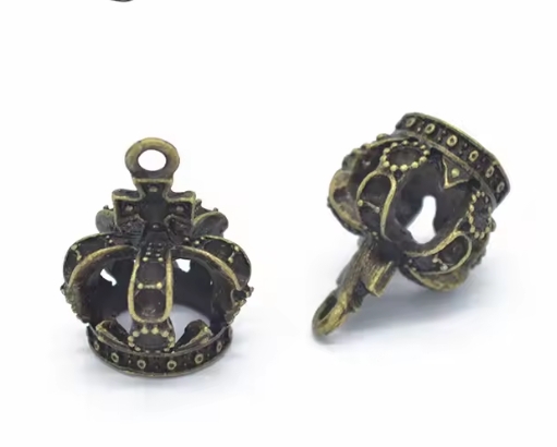 Dije Corona 3D Bronce 24 mm