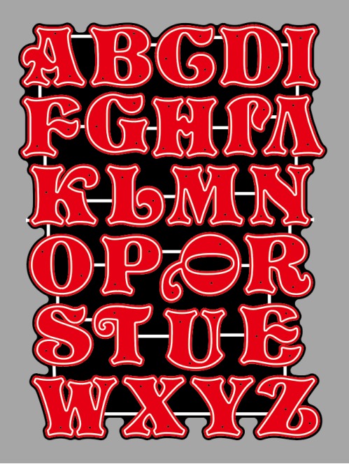 Die Cut ABC Elegante 5,5 cm