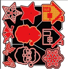 Die Cut Elementos de Navidad
