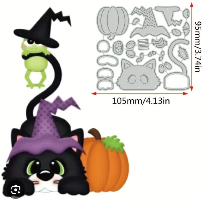 Die Cut Gato Halloween