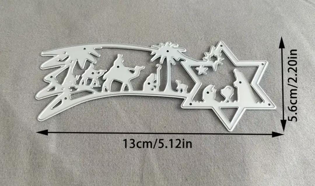 Die Cut Estrella con Reyes Magos