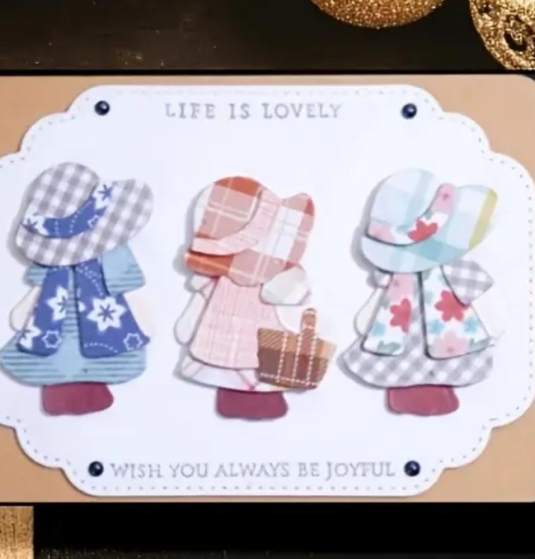 Die Cut Muñequitas con Sombrero