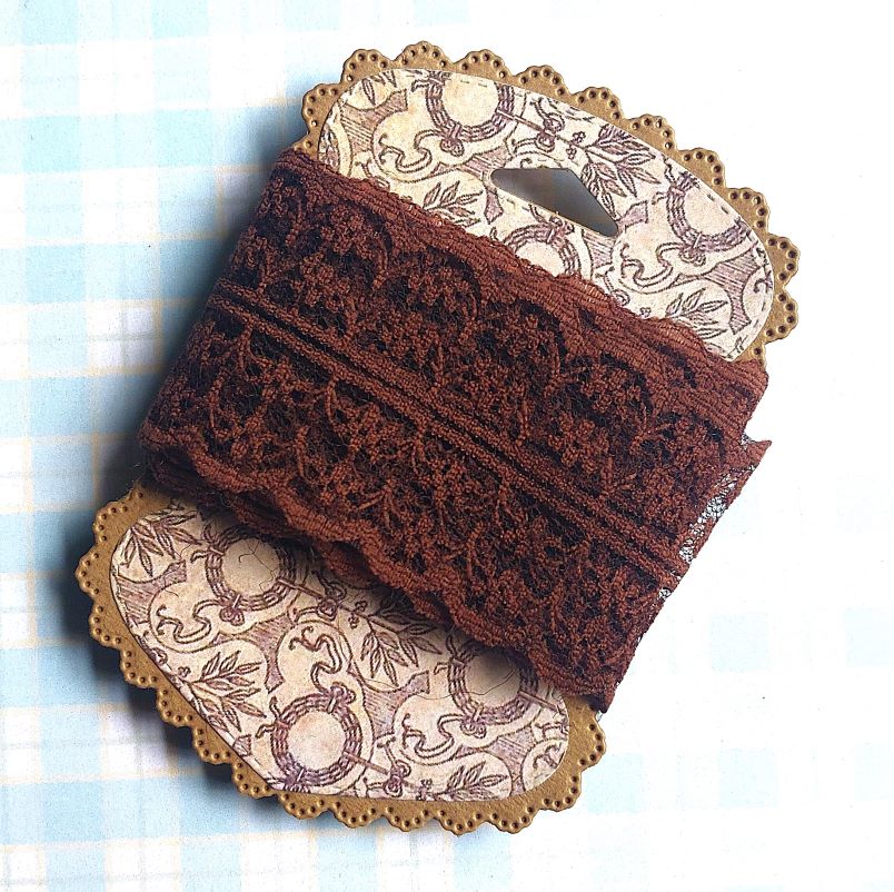 Encaje Doble Marrón x 2 m