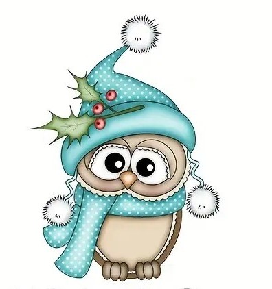 Die Cut Búho con Gorro