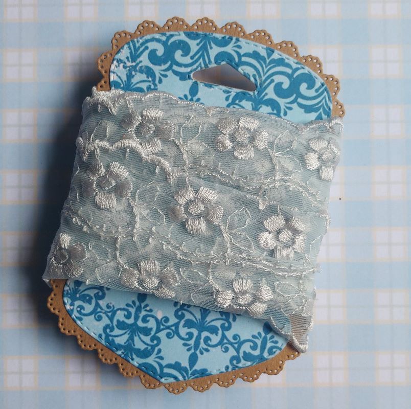 Encaje Ancho Celeste x 2 m